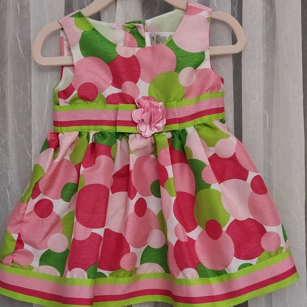 George's Colorful Spring Polka Dot Sleeveless Dress, Size 12mons, NWOT